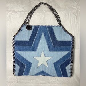 STELLA McCARTNEY Denim Star Small Tote Bag